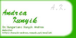 andrea kunyik business card